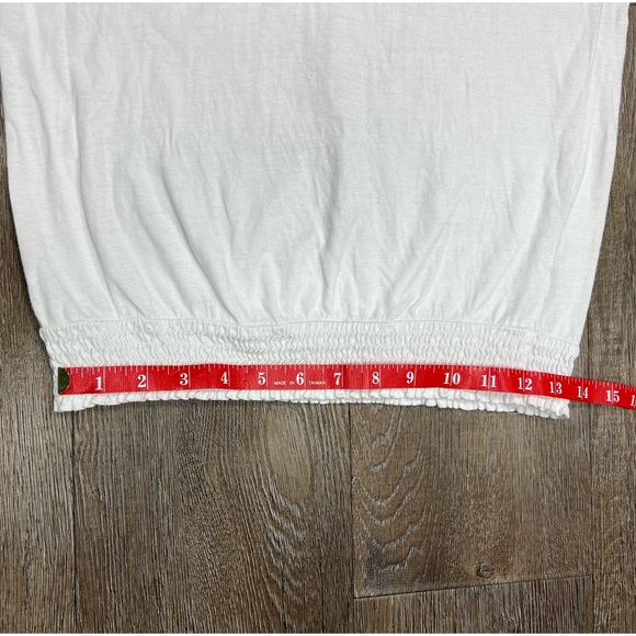 Chaps white cotton top, sz XS - Picture 6 of 7